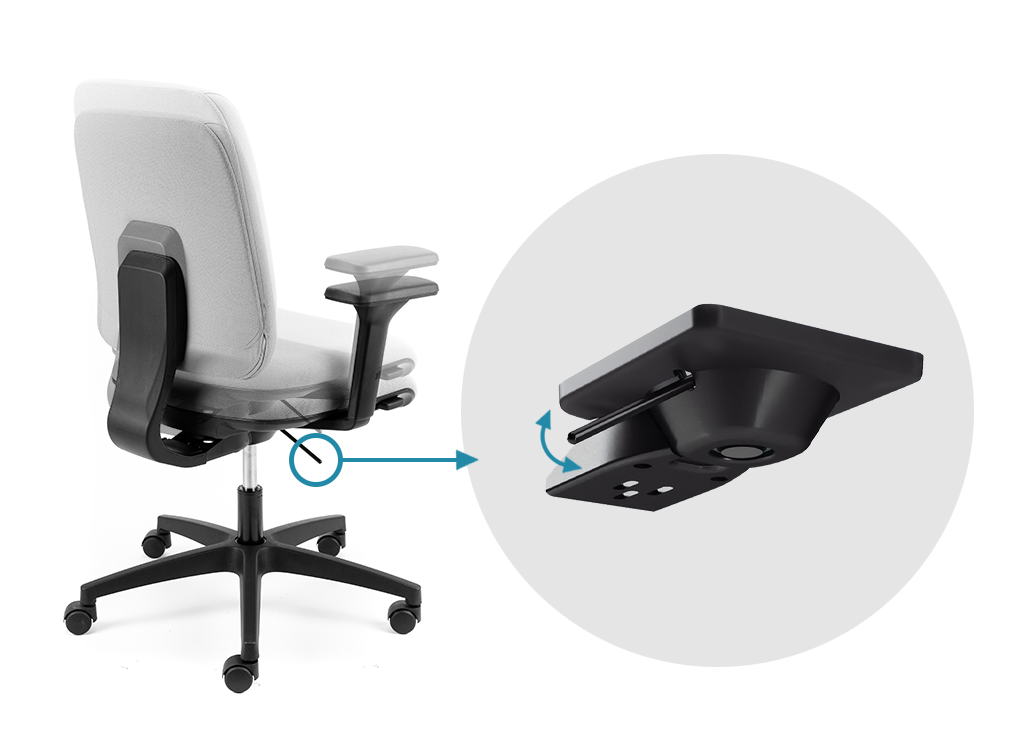 Adjusting the seat height using the right lever