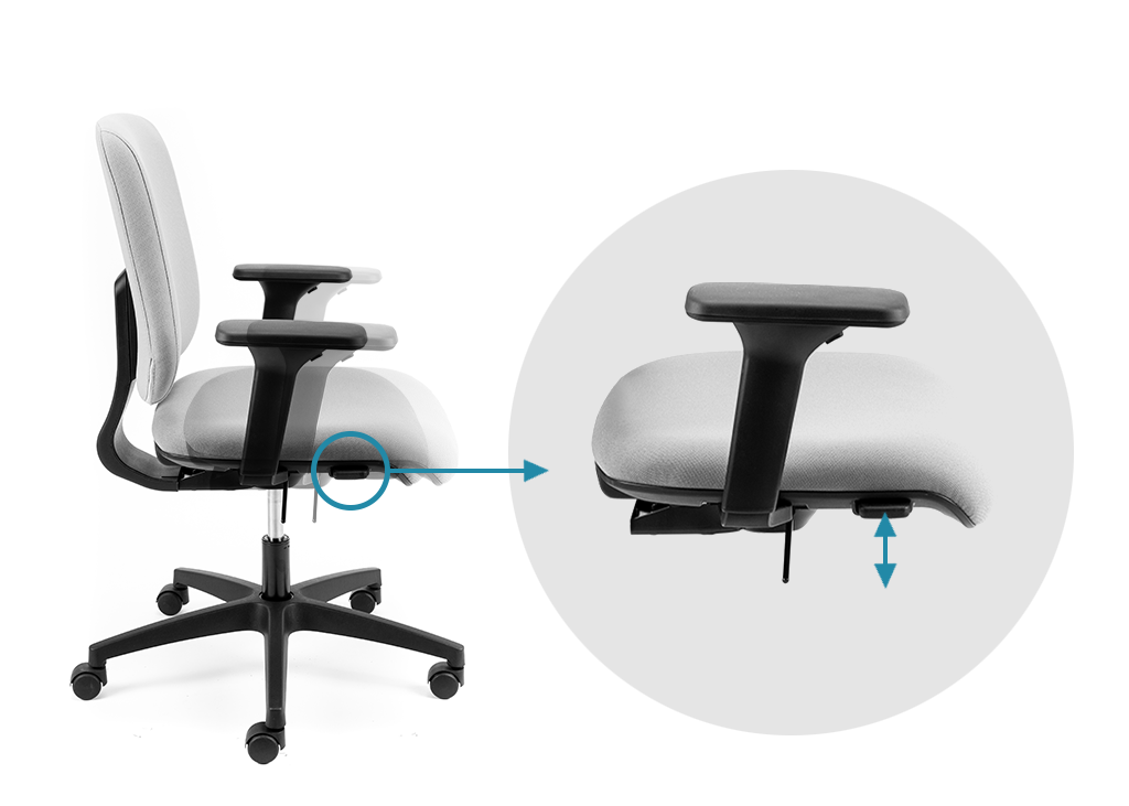 Seat with built-in depth adjustment