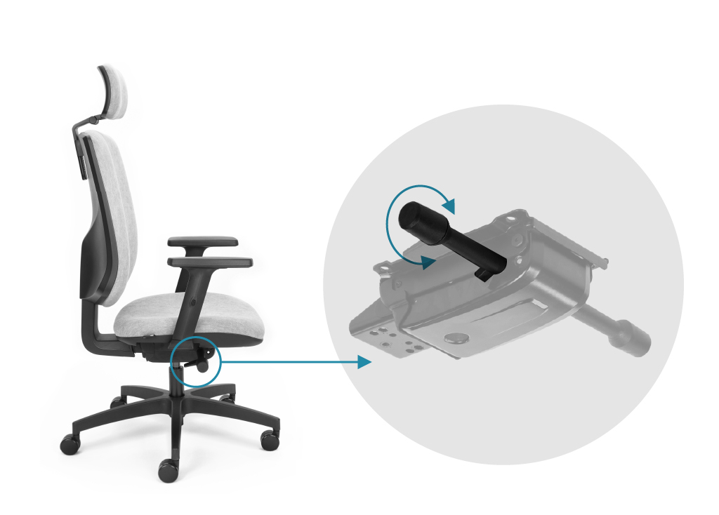 Backrest and seat tilt resistance adjustment