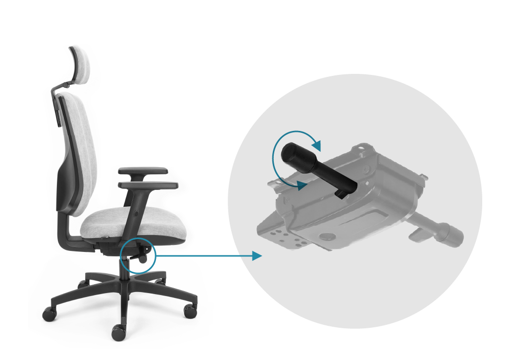 Backrest and seat tilt resistance adjustment