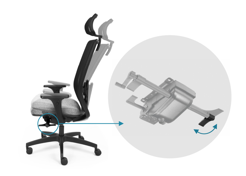 Synchronized backrest and seat tilt adjustment