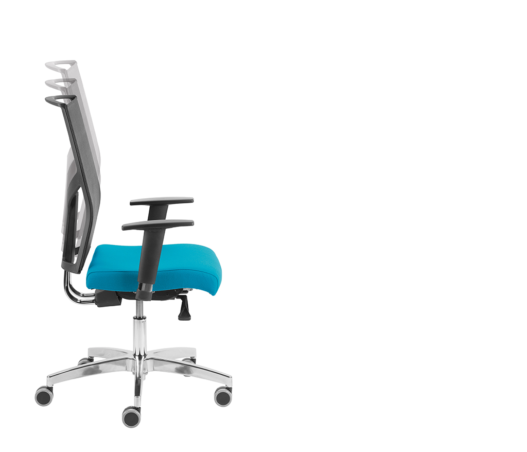 Backrest height adjustment (depending on the chair model)